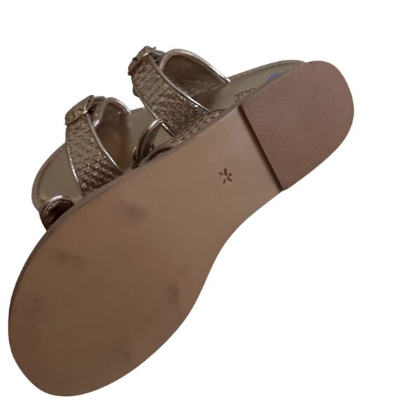 SPLENDID Gold Metallic Buckle Sandals Size 7.5 NEW without tags - Picture 7 of 8